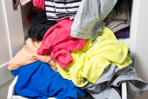 Emergency response kit and safety equipment laid out for clearance operations