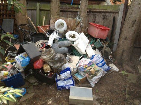Satisfied homeowner after garage clearance